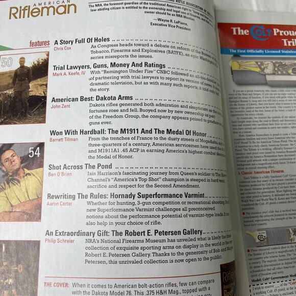 American Rifleman NRA Magazine January 2011 Vol 159 No 1 u National Rifle Associ - Picture 6 of 13